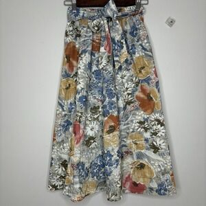 Vintage Barclay Square Skirt 6 Floral Cottagecore USA 70s 80s Retro Midi‎ Indie